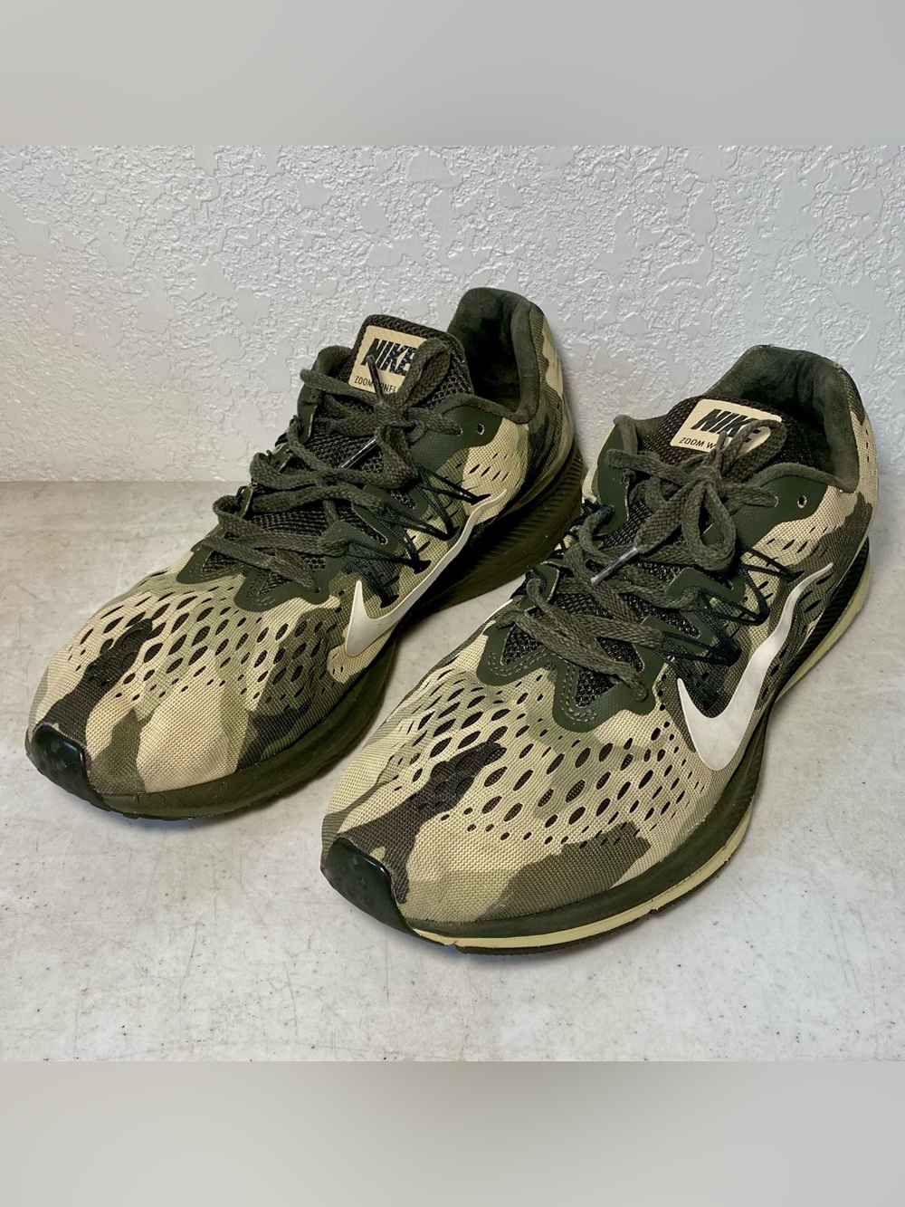 Nike Zoom Winflo 5 CAMO Running Shoes Men’s Size 12 Training Sneakers No Insoles